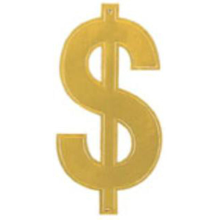 16" Gold Foil Dollar Sign Silhouette (Bulk)