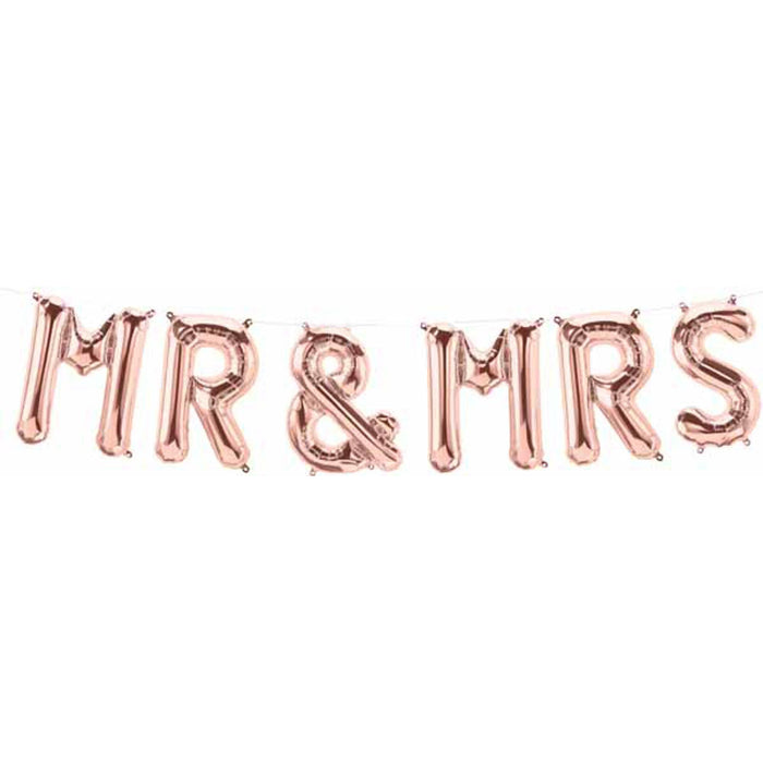 "16" Kit Mr & Mrs Rose Gold Wall Hanging"