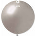 Gemar 31" Metallic Silver #038 Latex Balloon, 1 Count