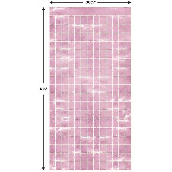SQUARE CURTAIN PINK 6'6"X3'2.25" 1/PKG