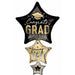 42-Inch Stripes Grad Stars Foil Graduation Balloon
