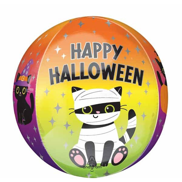 Purrfect Mummy Halloween 16-Inch Orbz Foil Balloon