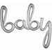 Silver Baby Script Balloon