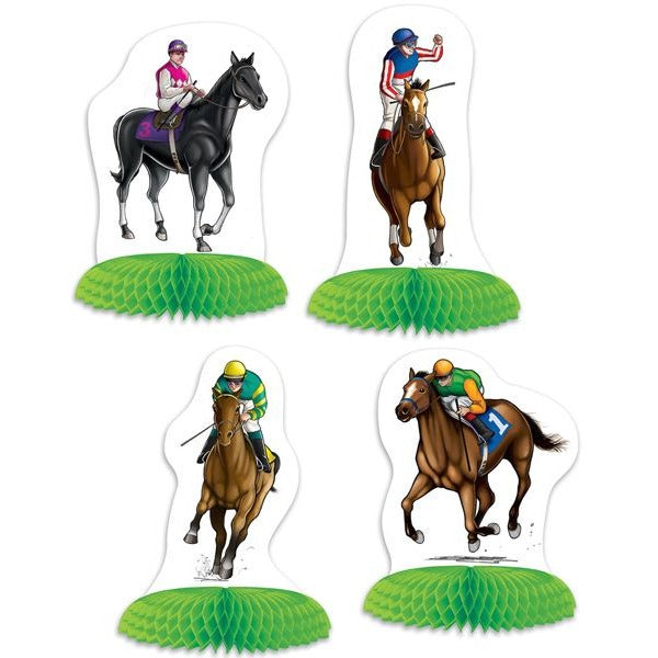 Horse Racing Mini Centerpieces, 4 Pack