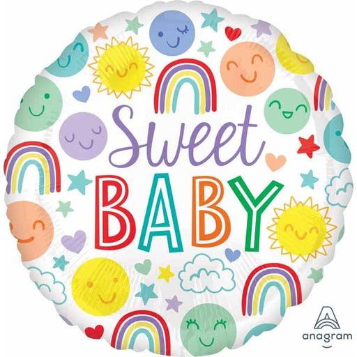 Sweet Baby Icons Jumbo Round Foil Balloon
