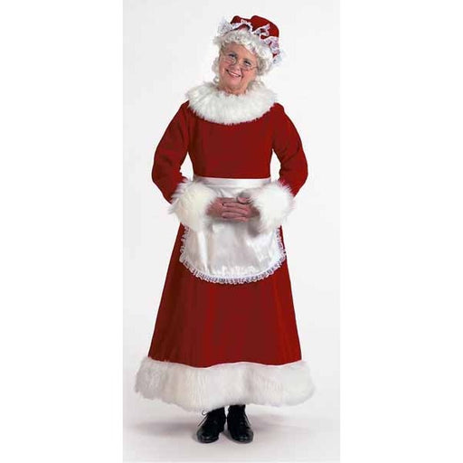 Burgundy Velvet Mrs. Claus Costume, Size 16-18