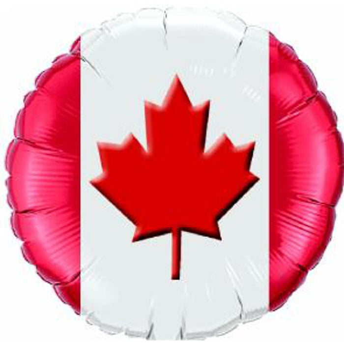 18" Canadian Pride Foil Balloon - Maple Leaf Design