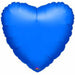 18" Heart Flat Metallic Blue S15 Balloon.