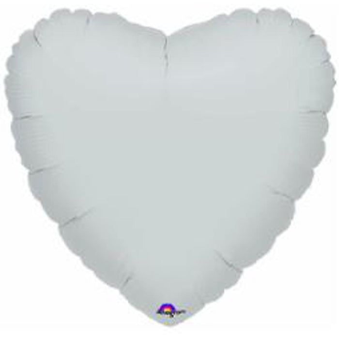 "18" Metallic Silver Heart Balloon Package (S15)"