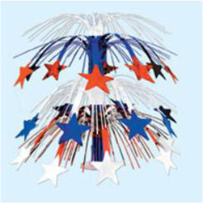 18" Star Cascade Centerpiece - Red/White/Blue (1 Pack)