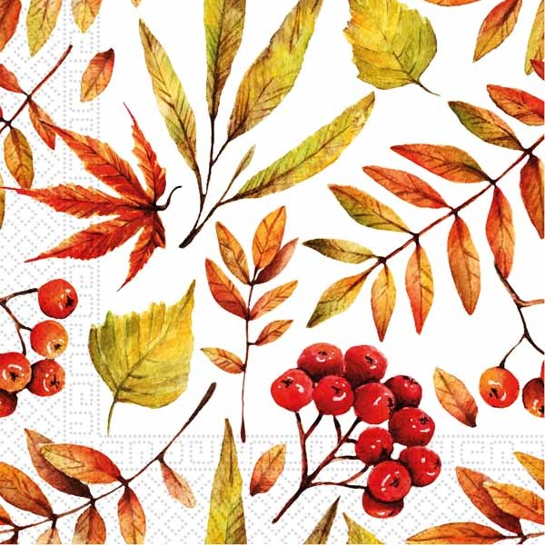 Fallen Leaves 3-Ply Luncheon Napkins, 20 Pack
