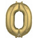 26 Inch White Gold Number 0 Balloon