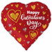 Happy Valentine's Day Gold Hearts 18-Inch Foil Balloon