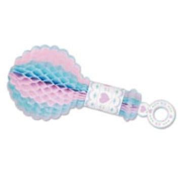 17-Inch Art-Tissue Rattle Baby Shower Decoration