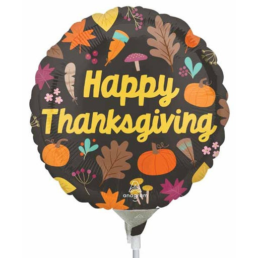 Give Thanks 9-Inch Round Foil Balloon
