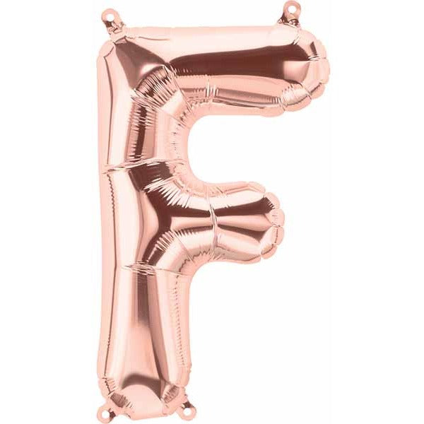 34-Inch Rose Gold Letter F Balloon