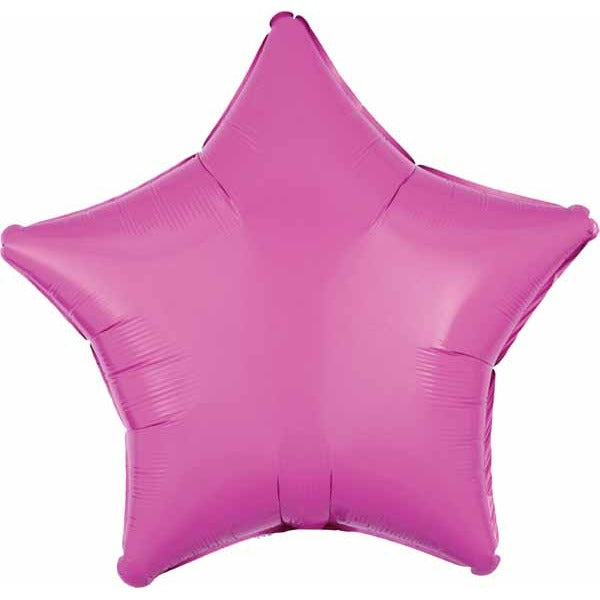 19-Inch Bubble Gum Pink Star Foil Balloon