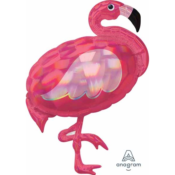 33" Iridescent Flamingo Foil Balloon