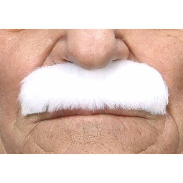 Pure White Costume Moustache, 8 cm x 3 cm