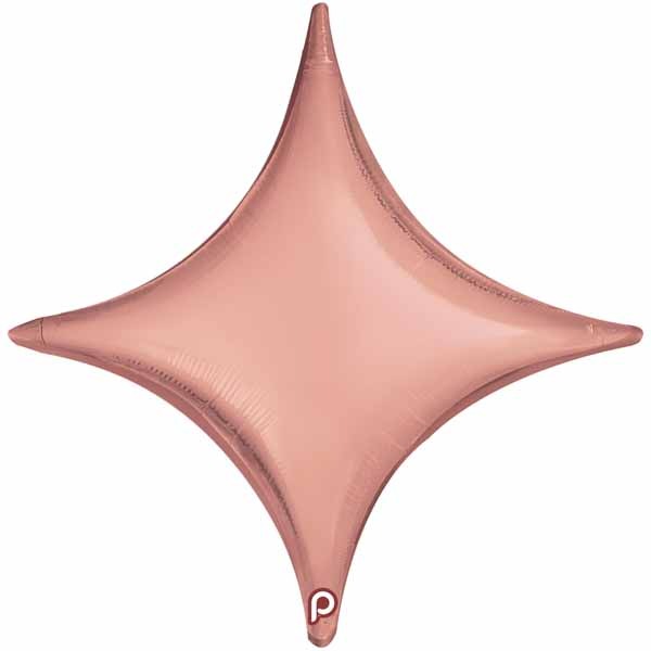Prima Starpoint 18-Inch Rose Gold Foil Balloons, 5 Pack
