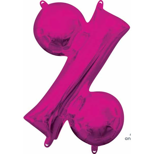 Pink Percent Symbol Balloon, 16 Inch