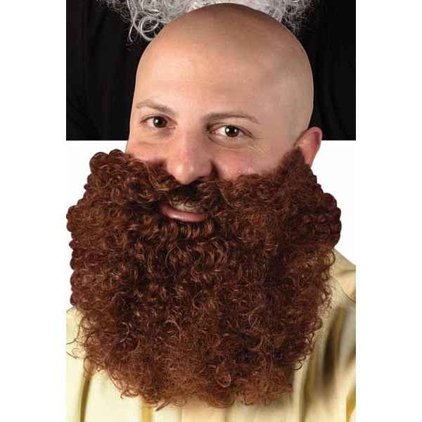 Big & Curly Brown Costume Beard