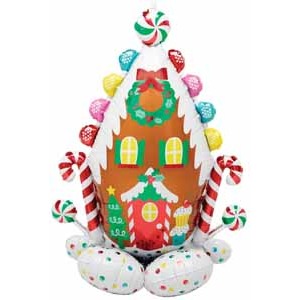 51-Inch Gingerbread House AirLoonz Foil Balloon