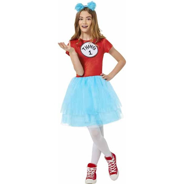 Dr. Seuss Thing Costume Dress, Youth Small