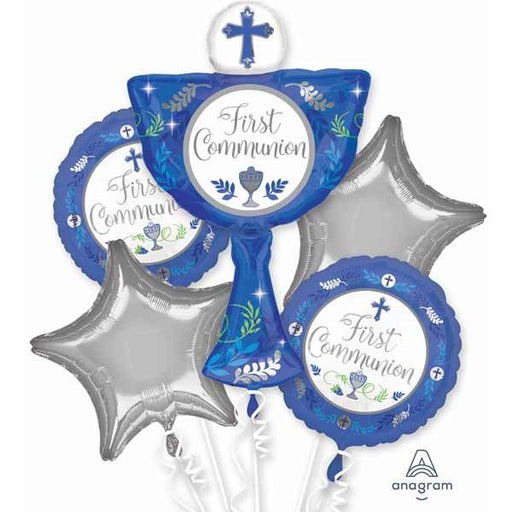 Communion Day Boy Foil Balloon Bouquet