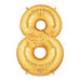 34-Inch Gold Number 8 Megaloon Balloon