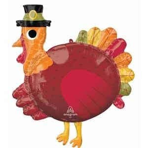 31-Inch Pilgrim Turkey SuperShape Foil Balloon