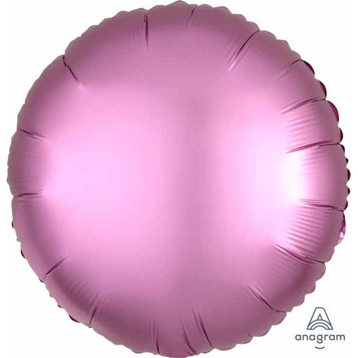 18 Inch Flamingo Pink Satin Luxe Round Foil Balloon