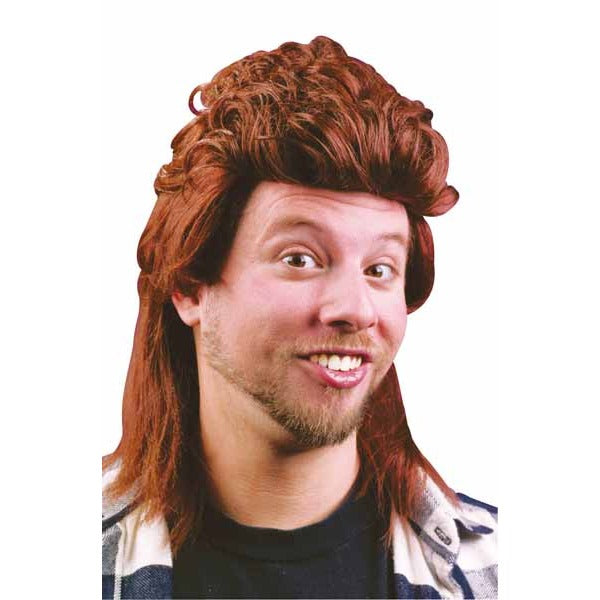 Brown Mullet Costume Wig