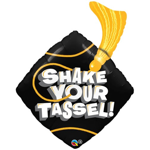 Shake Your Tassel! 37-Inch Shaped Foil Graduation Balloon