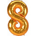 Giant Gold Number 8 Balloon, 53 Inch
