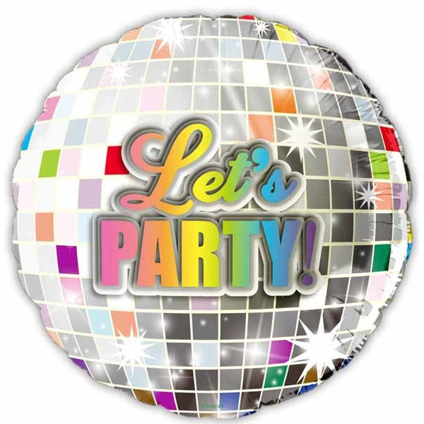 Let's Party Disco 18" Foil Balloon