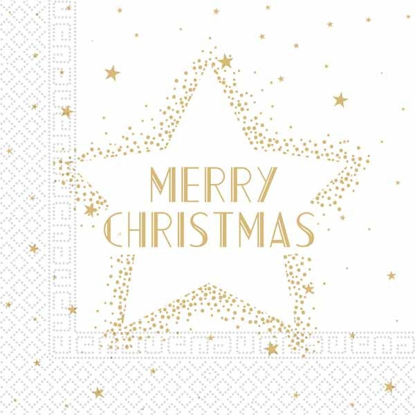 Merry Christmas 3-Ply Luncheon Napkins, 20 Count