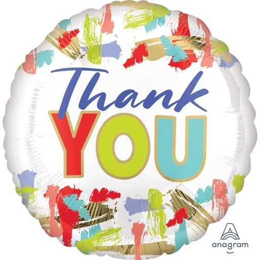 Thank You Painted 18-Inch Round Foil Balloon