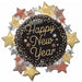 Luxe New Year Stars 30-Inch Shaped Foil Balloon