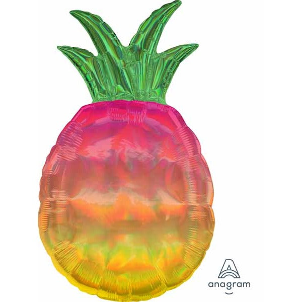 Iridescent Pineapple Foil Balloon, 31 Inch