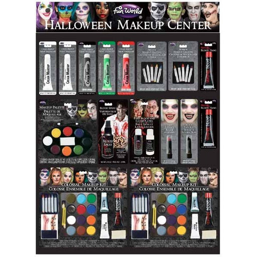 Fun World 96-Piece Assorted Makeup Kit Tower Display