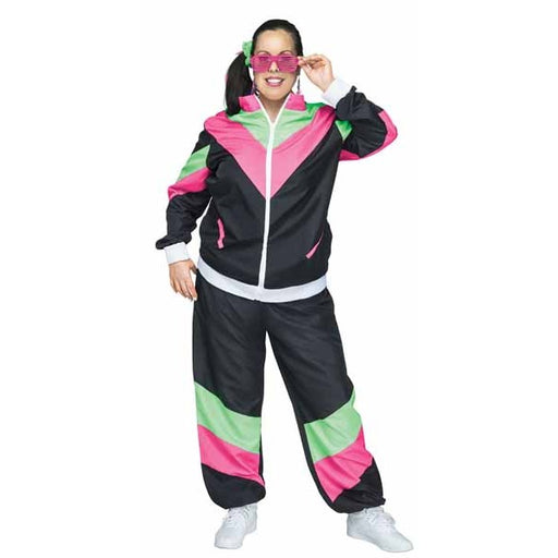 80s Track Suit Adult Plus Size Costume, L/XXL (22W-24W)