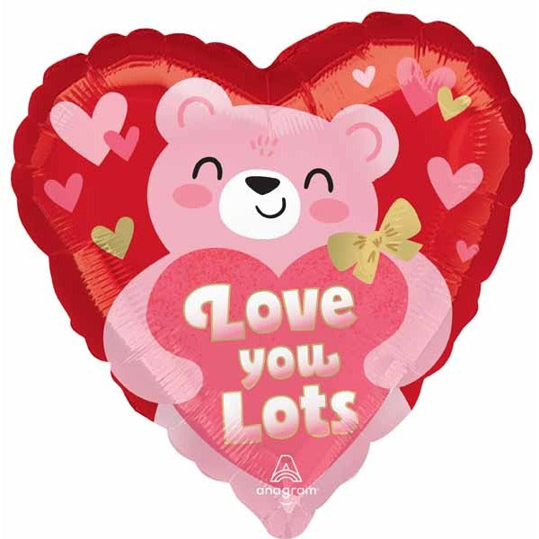 Love You Bear Hugs 18-Inch Heart Foil Balloon