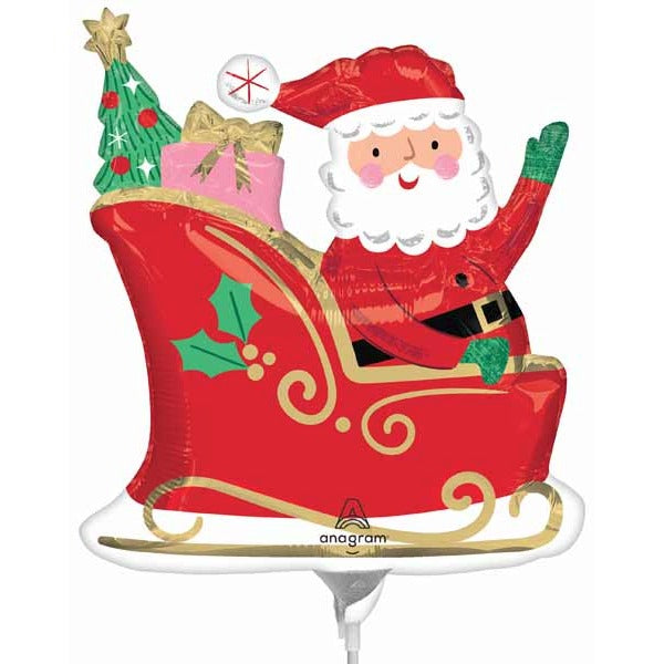 Starry Night Santa Mini Shape Foil Balloon