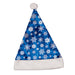 Metallic Blue Santa Hat, One Size