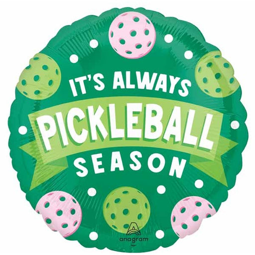 Pickleball Season 18-Inch Round Foil Balloon