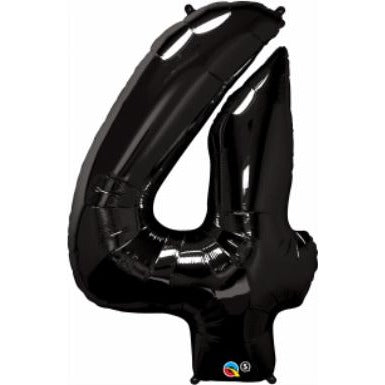 34-Inch Black Number 4 Balloon