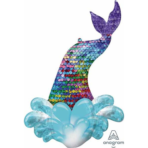 Mermaid Sequin Tail 39-Inch Foil Balloon