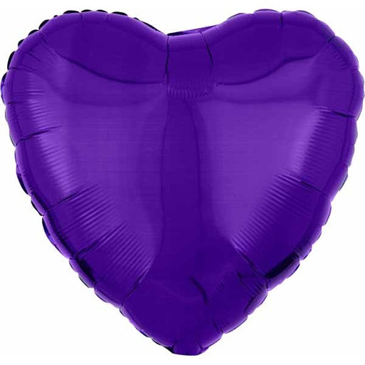 18-Inch Metallic Purple Heart Foil Balloon
