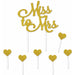 Glittered Miss to Mrs Cake Topper with Heart